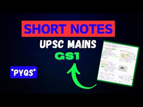 GS1 Short Notes Strategy For Short Notes GS1 Short Notes Upsc Short