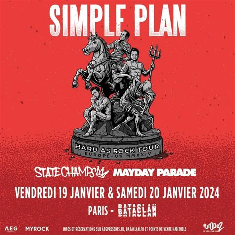 Concierto Simple Plan 20012024 Paris Bataclan Francia