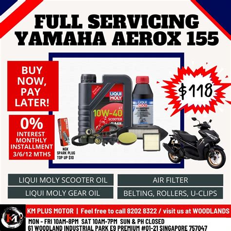 Yamaha Aerox Scooter Servicing Promo Motorcycles Motorcycle