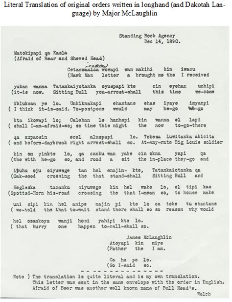 Sitting Bull Original Letters Leading To His Last Days Acquired By Col