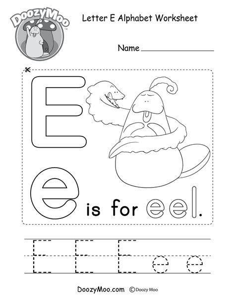 Letter E Worksheets Lowercase