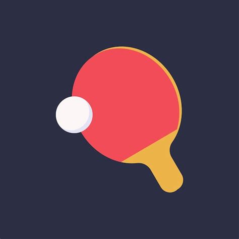 Premium Vector Vector Illustration Of Ping Pong Ball And Racket