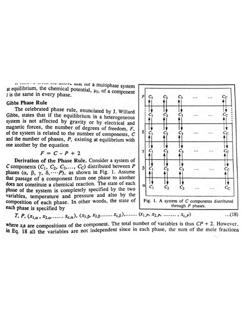 Phase Rule Derivation | PDF