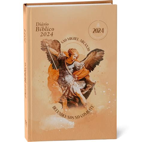 Livro Diário Bíblico Católico 2024 Capa Dura São Miguel Arcanjo Sazonal