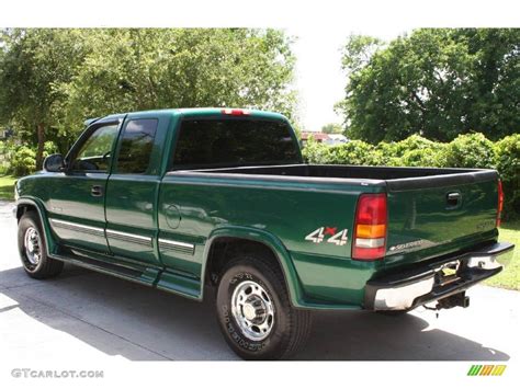 1999 Meadow Green Metallic Chevrolet Silverado 2500 Ls Extended Cab 4x4