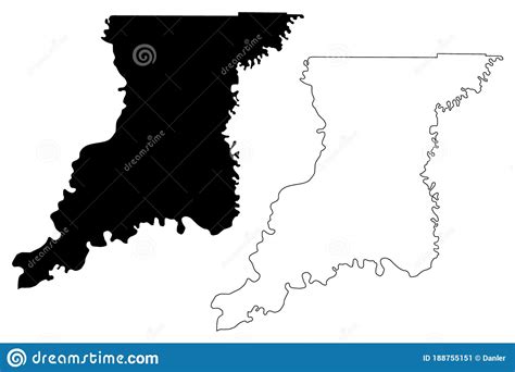 Map Of Knox In Indiana Cartoon Vector | CartoonDealer.com #189641051