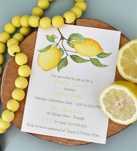 Lemon Party Invitation Lemon Birthday Party Invite Lemon - Etsy