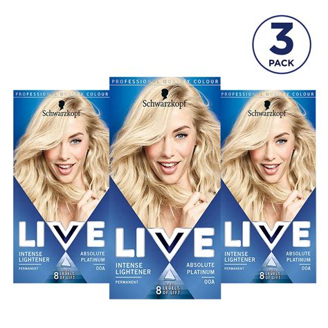 Schwarzkopf Live Intense Blonde Lightener 3 Pack Permanent Lightening