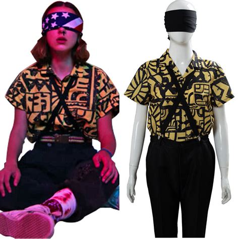 Stranger Things Season 3 Eleven 11 Cosplay Costume Outfit Women Uniform