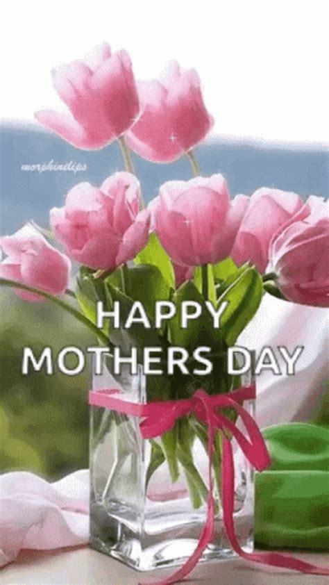 Pink Tulip Bouquet For Happy Mothers Day Pictures Photos And Images