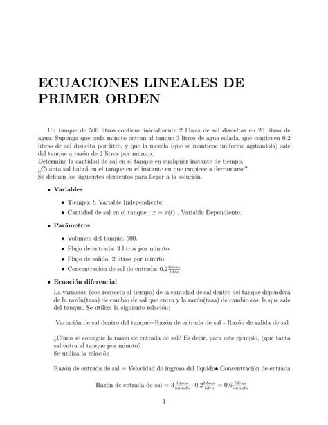 PDF ECUACIONES LINEALES DE PRIMER ORDEN Ecuaci On De Bernoulli La