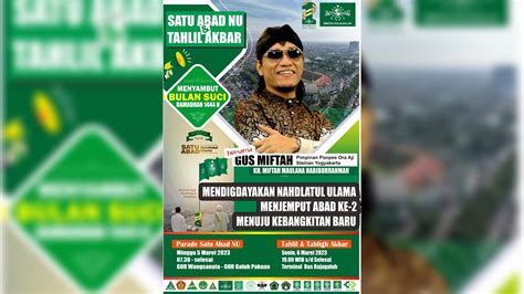 LIVE Tahlil Tabligh Akbar Satu Abad Nahdlatul Ulama Bersama Gus