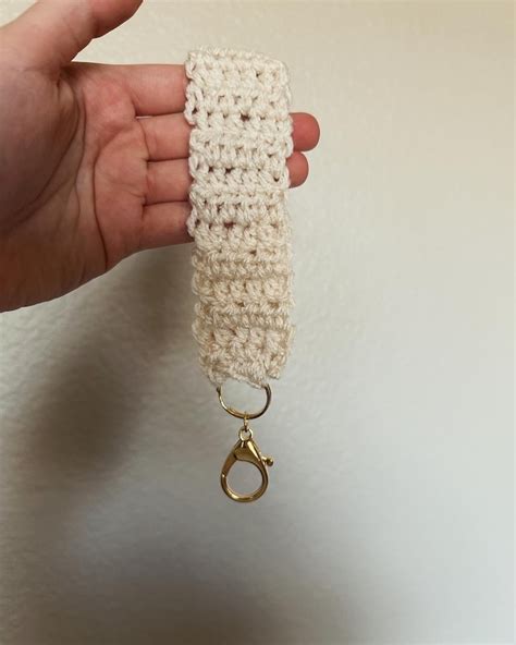 Crochet Wristlet Keychain Etsy