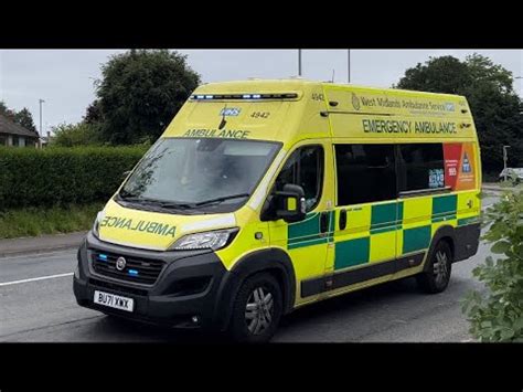 West Midlands Ambulance Service Responding Lights And Sirens YouTube