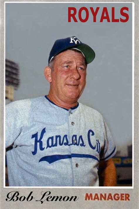 Bob Lemon Hall Of Famer Baseball Cards Kansas City Royals Bob