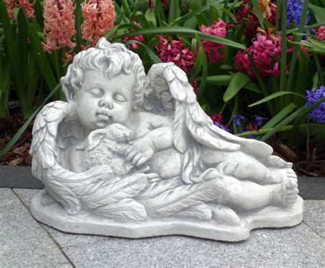 Casa Padrino Jugendstil Garten Deko Skulptur Engel Grau X X H