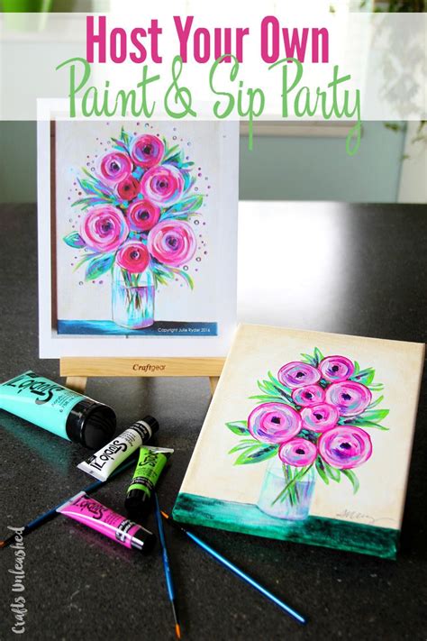 Diy Painting Party Host Your Own Paint And Sip Consumer Crafts Diy Painting Painting Crafts