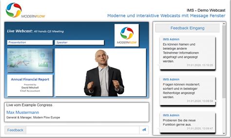 Ims Event Video Streaming Plattform Live Hybrid Und Virtuelle