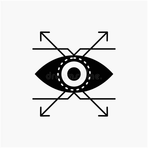 Negocio Ojo Mirada Icono Del Glyph De La Visi N Ejemplo Aislado