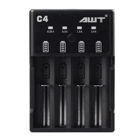 Jual Charger 4 Slot C4 AWT Charger Baterai Rechargeable 4 Slot