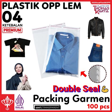 Jual Plastik Baju X X X Isi Opp Double Seal Tebal