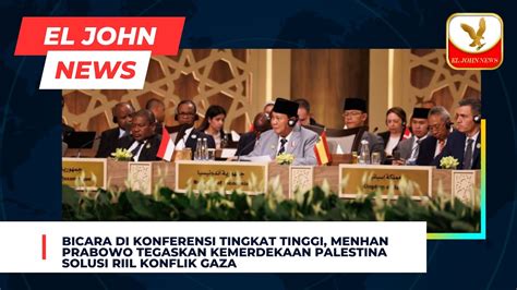 Bicara Di Konferensi Tingkat Tinggi Menhan Tegaskan Kemerdekaan