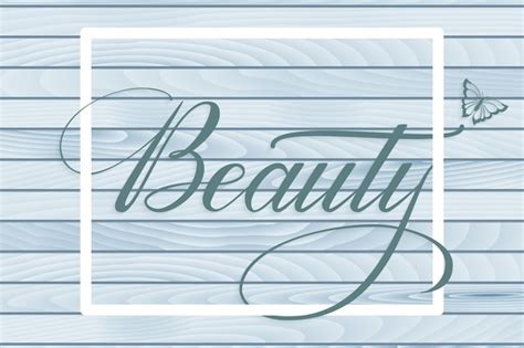 Free Vector Hand Drawn Lettering Beauty Elegant Modern Handwritten