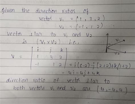 Find The Direction Ratios Of A Vector Perpendicular To The Lines Whose Direction Ratios Are 1 3