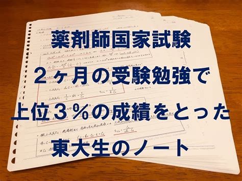 【未使用】薬剤師国家試験対策 東大生のノートの落札情報詳細 ヤフオク落札価格検索 オークフリー