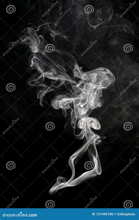 Abstract Beautiful Art, White Smoke on a Black Background. Stock Photo ...