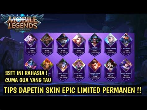 TIPS RAHASIA UNTUK DAPETIN SKIN EPIC LIMITED PERMANEN BURUAN DI