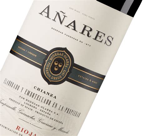 Vino Tinto Añares Crianza DOCa Rioja de Bodegas Olarra