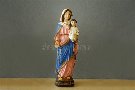 Statue of the Image of Our Lady of Rosary Stock Photo - Image of ...