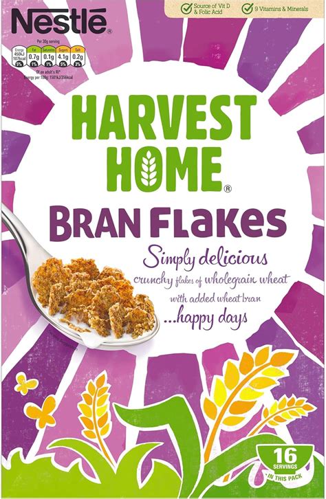 Nestlé Harvest Home Bran Flakes Cereal 500g Uk Grocery