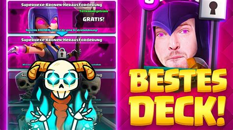 😱 🥇 Das 1 Beste Deck Für Die Superhexe Herausforderung Gratis Emote Clash Royale Deutsch