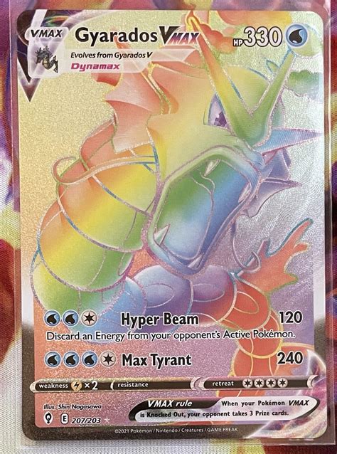 Gyarados Vmax Rainbow Secret Rare Evolving Skies Values Mavin