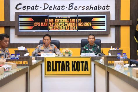 Polres Blitar Kota Gelar Rakor Eksternal Dan Tfg Kesiapan Operasi