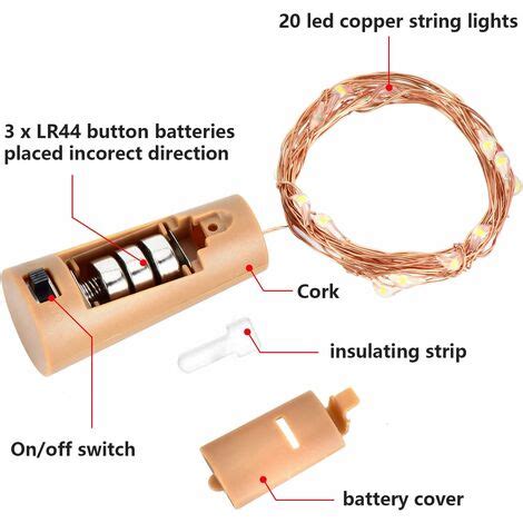 Aiducho Led Bouteille Lumi Re Pi Ces Led Cm Cha Ne Lumineuse