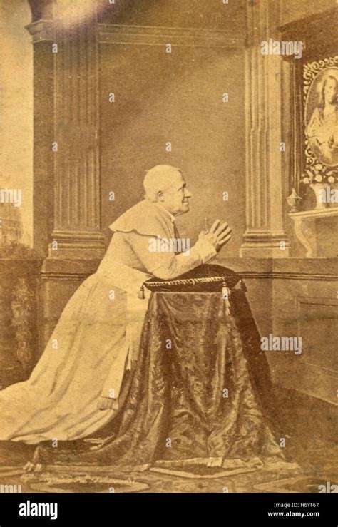 Pope Pius Ix In Prayer Vatican Stock Photo Alamy