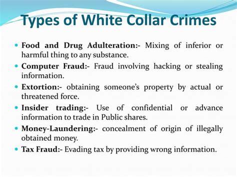 White Collar Crime Definition Extent Forms In India