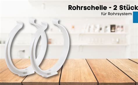 Steinberg Wei Mm Rohrschelle Halter F R L Ftungsrohr Kunststoff