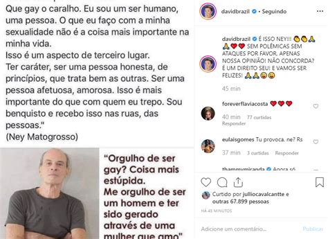David Brazil afirma que não tem orgulho de ser gay e Thammy apoia