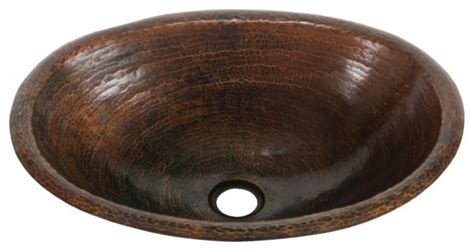 17 Oval Copper Bathroom Sink Medium By Soluna Traditional Bathroom Sinks By Artisan