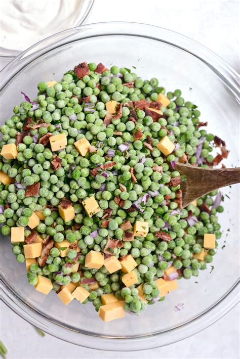 Creamy Bacon Pea Salad Simply Scratch