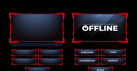 Digital Live Streaming Overlay Vector TemplateMonster