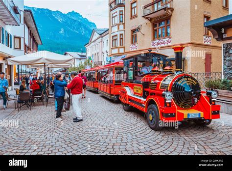 Urban Red Tourist Train Sightseeing Tour Cortina Dampezzo Province