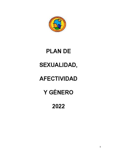 Plan De Sexualidad Afectividad Y Género 2023 Descargar Gratis Pdf