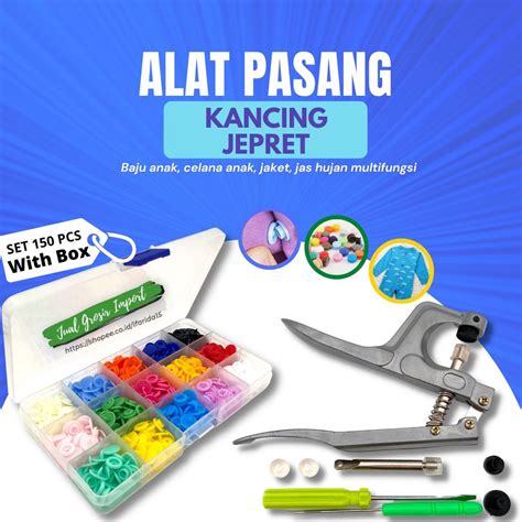 Jual Tang Alat Pasang Press Kancing Jepret Cetet Plastik Warna Warni