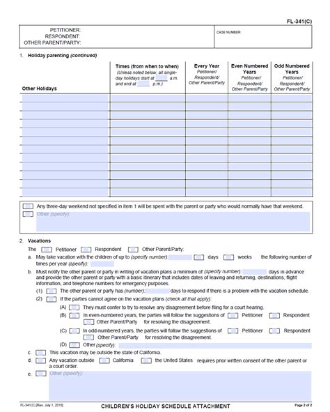 Best Examples Of 5050 Custody Schedules In California