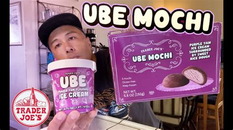 New Trader Joes Ube Mochi Frozen Dessert Review Youtube